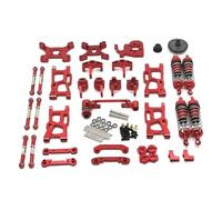 APMXQWIL Parti per Auto RC Compatibile con Wltoys 144001 144010 124017 124019 124007 per RIaarIo RC Kit di Parti di Aggiornamento in Metallo per Accessori per Auto(Red)