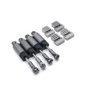 APMXQWIL Parti per Auto RC Compatibile con WPL C14 C24 B14 B24 per HengLong per FeiYu per JJRC RC Parti di Automobili Modifica in Metallo Ammortizzatore Idraulico Ammortizzatore Staffa(Gray)