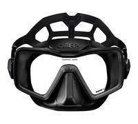 MASCHERA APNEA OMER MASK MONOVETRO PESCA SUB SUBACQUEA BLACK SILICONE VETRO MARE