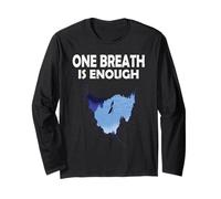 Apnea Muta Uomini Un respiro è Sufficiente apnea Immersioni Maglia a Manica