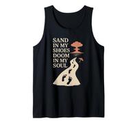 Apocalypso Dark Humor Beach Rave Fine del Mondo Meme Tramonto Canotta