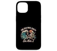 Apocalypso Dark Humor Beach Rave Fine del mondo Meme Tramonto Custodia per iPhone 13