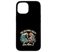 Apocalypso Dark Humor Beach Rave Fine del mondo Meme Tramonto Custodia per iPhone 15