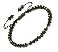 Apocalyptic-K Bracciale intrecciato in pietra naturale e argento sterling 925, placcato oro, 4-6 mm, bracciale da donna e argento sterling 925, regolabile, 17.5-23CM, Argento sterling Pietra, argento