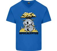 Apocalyptus Koala Climate Change Armageddon Uomo Scollo A V Cotone T-Shirt