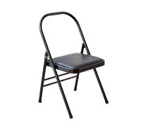 APOIUO Sedia Ausiliaria For Yoga, Con Copripiedi, Sedia Pieghevole Senza Schienale For Allenamento Yoga Al Chiuso E All'aperto(Black)