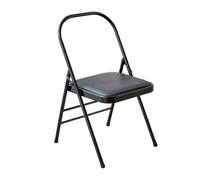 APOIUO Sedia Da Yoga, Sedia Da Pilates Pieghevole, Comoda E Traspirante, In Tubo Di Acciaio Ispessito, For Studi Yoga Al Chiuso E All'aperto(Black)