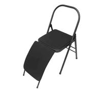 APOIUO Sedia Da Yoga, Sedia Da Pilates Pieghevole, In Tubo Di Acciaio Ispessito, Comoda E Traspirante, For Studi Yoga Al Chiuso E All'aperto(Black)