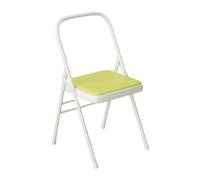 APOIUO Sedia da yoga, sedia pieghevole ausiliaria a doppia trave ispessita for il fitness, professionale, for studio interno ed esterno(Yellow)