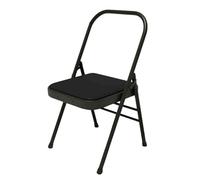 APOIUO Sedia Da Yoga, Seduta In PU Con Tubo Di Acciaio Spesso, Sedia Portatile Senza Schienale, For Yoga, Stretching E Allevia Lo Stress(Black)
