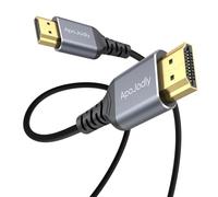 ApoJodly Cavo HDMI flessibile sottile 3.3FT, 8K 4K Silicone Slim HDMI 2.1 | Cavo HDMI da viaggio morbido da 48 Gbps ad altissima velocità, 8K a 60 Hz 4K a 120 Hz HDR10+ eARC VRR ALLM per monitor/laptop