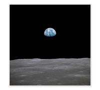 Apollo 11, Il sorgere della Terra dalla Luna, Luglio 1969 Poster di NASA 40 x 40 cm Nero Quadri Decorazione per pareti