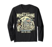 Apollo 11 Moon Landing 50th Anniversary Space 1969 2024 Luglio Maglia a Manica