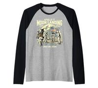Apollo 11 Moon Landing 50th Anniversary Space 1969 2024 Luglio Maglia con Maniche Raglan