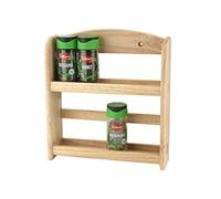 APOLLO 2-Tier Spice Rack Portaspezie a 2 Ripiani, Legno, Naturale, 24.5x27x7