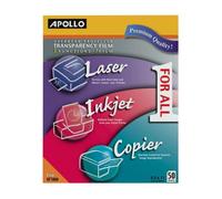 Apollo C/o Acco World all-purpose Transparency film, 8 - 1/"x 50/Box
