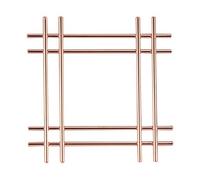 APOLLO Cross - Sottopentola in Rame, 20 cm, Argento, per Cucina, casa, Multicolore, 20 x 1,6 x 20 cm