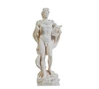Apollo Dio della Musica Poesia Arte Alabastro Statua Scultura 23cm