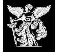 Apollo, dio greco della musica, della poesia e della profezia Adesivi incisi 67.2x68.6cm Rimovibile senza lasciare residui di colla Bianco