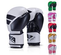 Apollo Guantoni da Boxe per Uomo in Pelle PU | Guantoni Muay Thai per Donna e Uomo | Guanti MMA, Sacco da Boxe, Allenamento, Sparring, Fitness| Guantoni Kickboxing | Guantoni Boxe 340/396/453 g