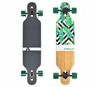Apollo Longboard Special Edition tavola Completa, con Cuscinetti a Sfera ABEC High Speed, Drop-Through Freeride Skating Cruiser Boards