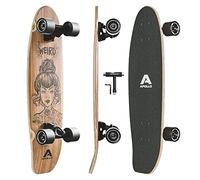 Apollo Mini-Longboard | Midi Cruiser | Skateboard cruiser da 70cm (30x8) | Maneggevole Skate in Legno e in Stile Vintage con Cuscinetti a Sfera High Speed ABEC 13