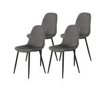 Apollo MIRA Samvelour - Sedia per sala da pranzo, 53,5 x 44 x 89 cm, colore: Grigio