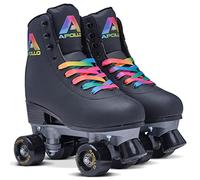 APOLLO, Pattini a rotelle da discoteca, per adulti e bambini, 3 dimensioni regolabili dalla taglia 31 alla 42, motivo chic