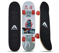 Apollo Skateboard per Bambini, Skateboard cruiser con cuscinetti a sfera ABEC 3, Skateboard per bambino e bambina dal design originale, Skate a partire da 3 anni