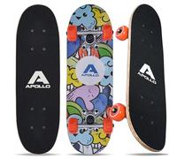 Apollo Skateboard per Bambini, Skateboard cruiser con cuscinetti a sfera ABEC 3, Skateboard per bambino e bambina dal design originale, Skate a partire da 3 anni