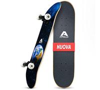Apollo Skateboard Professionale Completo | Skateboard Bambino, Bambina, Adulto | Tavola Skate in Legno a 7 Strati | Tavola Skateboard Design Originale | Medium Concave | Cuscinetti a Sfera ABEC-7