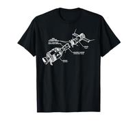 Apollo Soyuz Mission Docking Project Diagramma Progetto Progetto Blueprint Maglietta