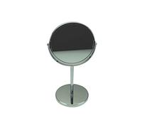 APOLLO Specchietto Pedastal di marca The Homewares, specchio ingranditore per il trucco, specchio da tavolo a doppio lato, rotazione a 360°, scrivania, bagno, camera da letto, dimensioni: 7,5 x 4 cm, cromato