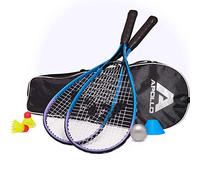 Apollo Speed - Set da badminton e volano, 2 racchette e borsa, blu | Set completo di 2 racchette, palline e borsa, speedbadminton per esterni, racchetta da squash e tennis
