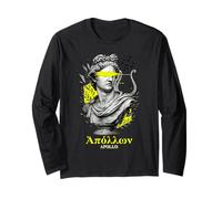 Apollo Statue Vaporwave Urbant Mitologia Greca Antica Maglia a Manica
