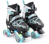 Apollo Super Quad X PRO, Pattini a rotelle LED per Bambini e Ragazzi, Ideali per Principianti, Comodi Pattini a rotelle per Bambine e Bambini
