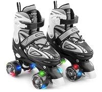 Apollo Super Quad X PRO, Pattini a rotelle LED per Bambini e Ragazzi, Ideali per Principianti, Comodi Pattini a rotelle per Bambine e Bambini