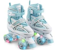 Apollo Super Quad X PRO, Pattini a rotelle LED per Bambini e Ragazzi, Ideali per Principianti, Comodi Pattini a rotelle per Bambine e Bambini