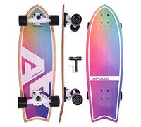 Apollo Surf Skate Bambino dai 6 Anni in Su | Mini Longboard Skate Bambini | Mini Cruiser per Allenamento Surf | Carving e Pumping | Truck Surfskate di Alta Qualità | Skateboard Adulto