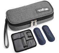 apollo walker Borsa Frigo per Insulina per Farmaci Diabetici - Organizer Portatile con 2 Borsa Frigo Piccola, Borsa Termica Fodera Isolante e Astuccio Termico per Insulina(grigio scuro)