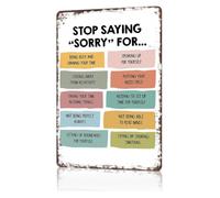 Apology Free Zone Metal Sign Vintage Humor 8x12 Inch