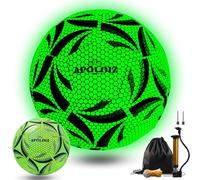 Apoloiz Calcio luminoso taglia 5 Luminoso al buio con pompa, Il calcio verde,Calcio fluorescente all'aperto
