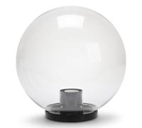 Velamp Lampione da esterno, 250mm, Attacco E27, Compatibile LED, Impermeabile IP44, per Giardini, Parchi, Condomini, Terrazzi, Trasparente