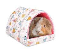 APOMNG 2 Pezzi Rifugio per Cavi Lavabile Casa per Dormire per Piccoli Animali Accessori per Gabbie per Conigli Nano, Cincillà, Criceti, Ricci, Furetti, Ratti,Rosa