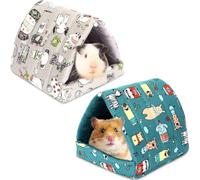 APOMNG 2 Pezzi Rifugio per Cavi Lavabile Casa per Dormire per Piccoli Animali Accessori per Gabbie per Conigli Nano, Cincillà, Criceti, Ricci, Furetti, Ratti,Grigio