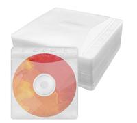 APOMOONS 100 Pezzi Custodia CD/Dvd Plastica Polipropilene Trasparenti | Bianco Trasparenti Doppia Faccia Porta CD Custodia per la Conservazione CD/DVD Adatto per CD Singoli E Doppi