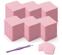 APOMOONS 1200 Pezzi Pads Unghie con Rifinitore per Cuticole, Pad Senza Pelucchi per Unghie, Pad Unghie per Sgrassare, Rosa