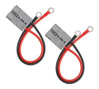 APOMOONS 2 Connettori con Cavo per Connettori Anderson, Connettore Batteria 50A 600V Carrello con O-Ring 12 AWG Connettori Batteria Adatti per Auto, Moto, Roulotte, Elevatore Elettrico di Ricarica