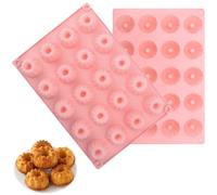 APOMOONS 2 mini stampi per gugelhupf in silicone per dolci, piccoli stampi tradizionali Paris Savarin, per muffin e cupcake, 29 x 19,5 x 2,2 cm