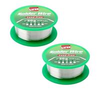 APOMOONS 2 Pezzi Stagno per Saldare 0,8 mm, Filo per Saldatura con Anima in Colofonia, Stagno Senza Piombo 40g, Filo a Saldare con Flussante per Riparazioni, Saldature Elettriche, Elettricità e DIY